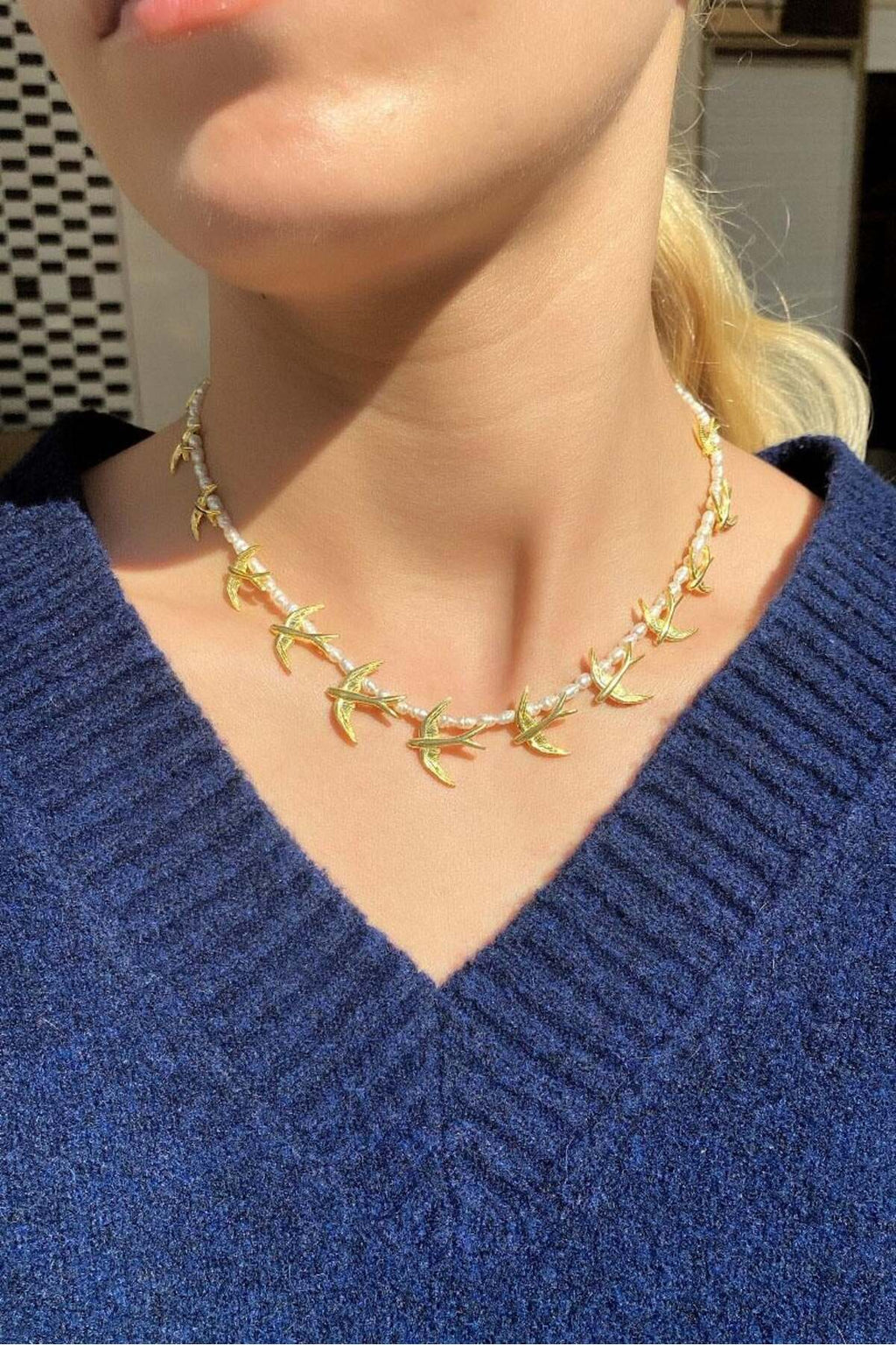 925 Ayar Gümüş, 14 Ayar Gold, Doğal Taşlı, Akik Taş, Kuş Choker Kolye