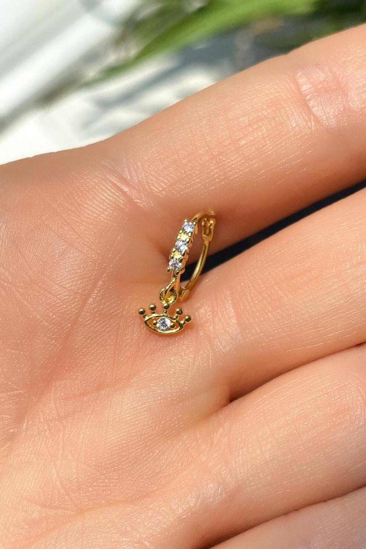 Sallantılı Göz Halka Piercing Küpe