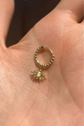 Opal Taşlı Göz Halka Piercing Küpe
