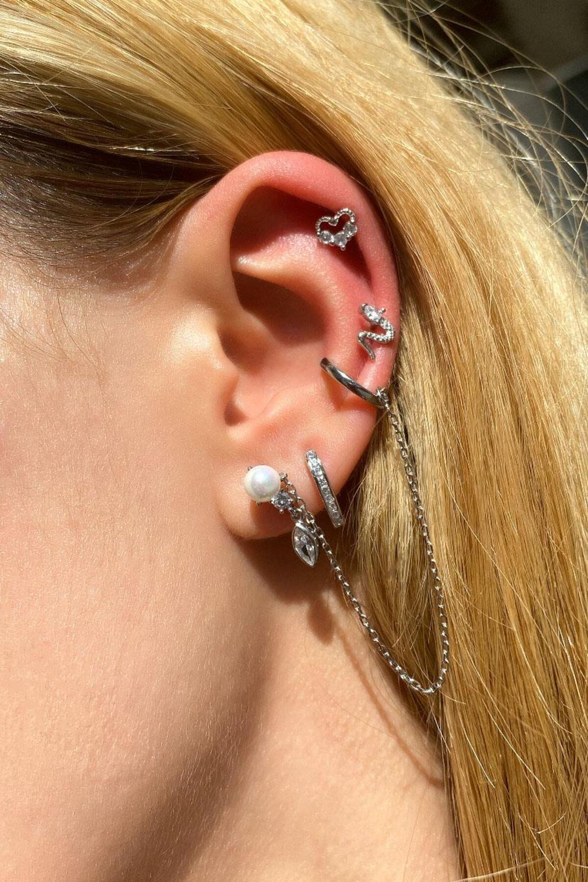 Yılan Piercing Küpe