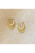 925 Ayar Gümüş, 14 Ayar Gold, İstiridye Küpe