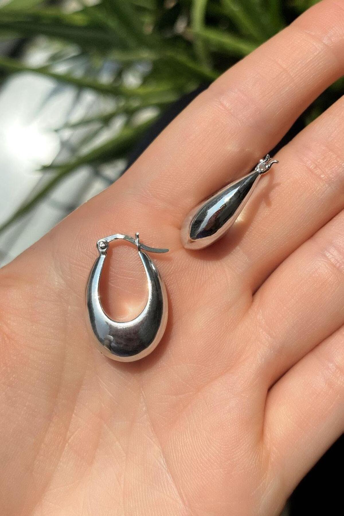 Oval Halka Küpe