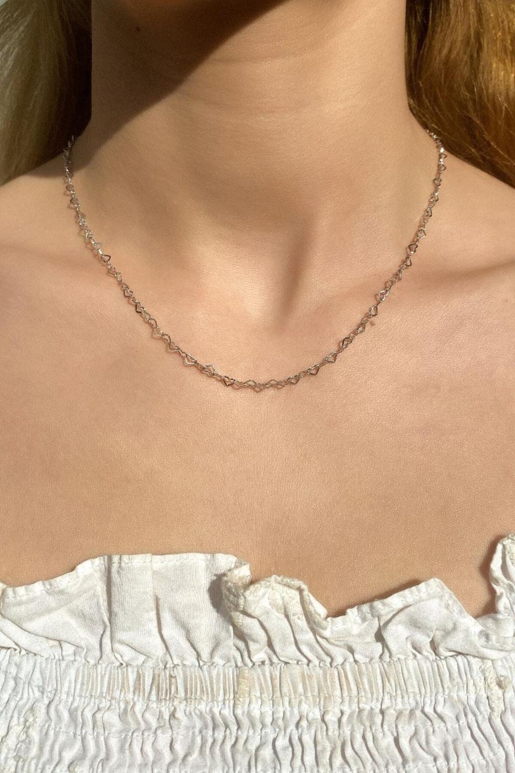 925 Ayar Gümüş, Silver, Kalp Zincir Kolye, Sevgililer Günü