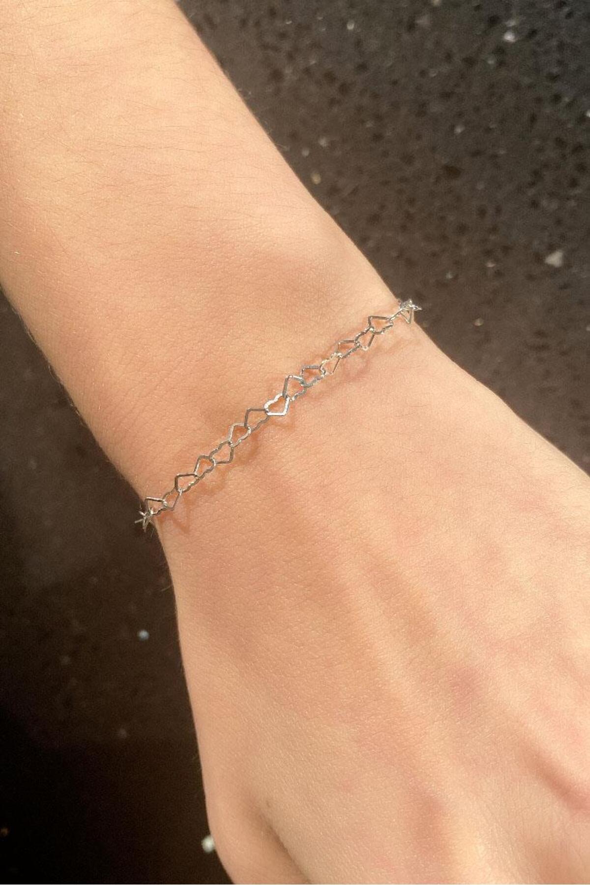 Kalp Zincir Bileklik