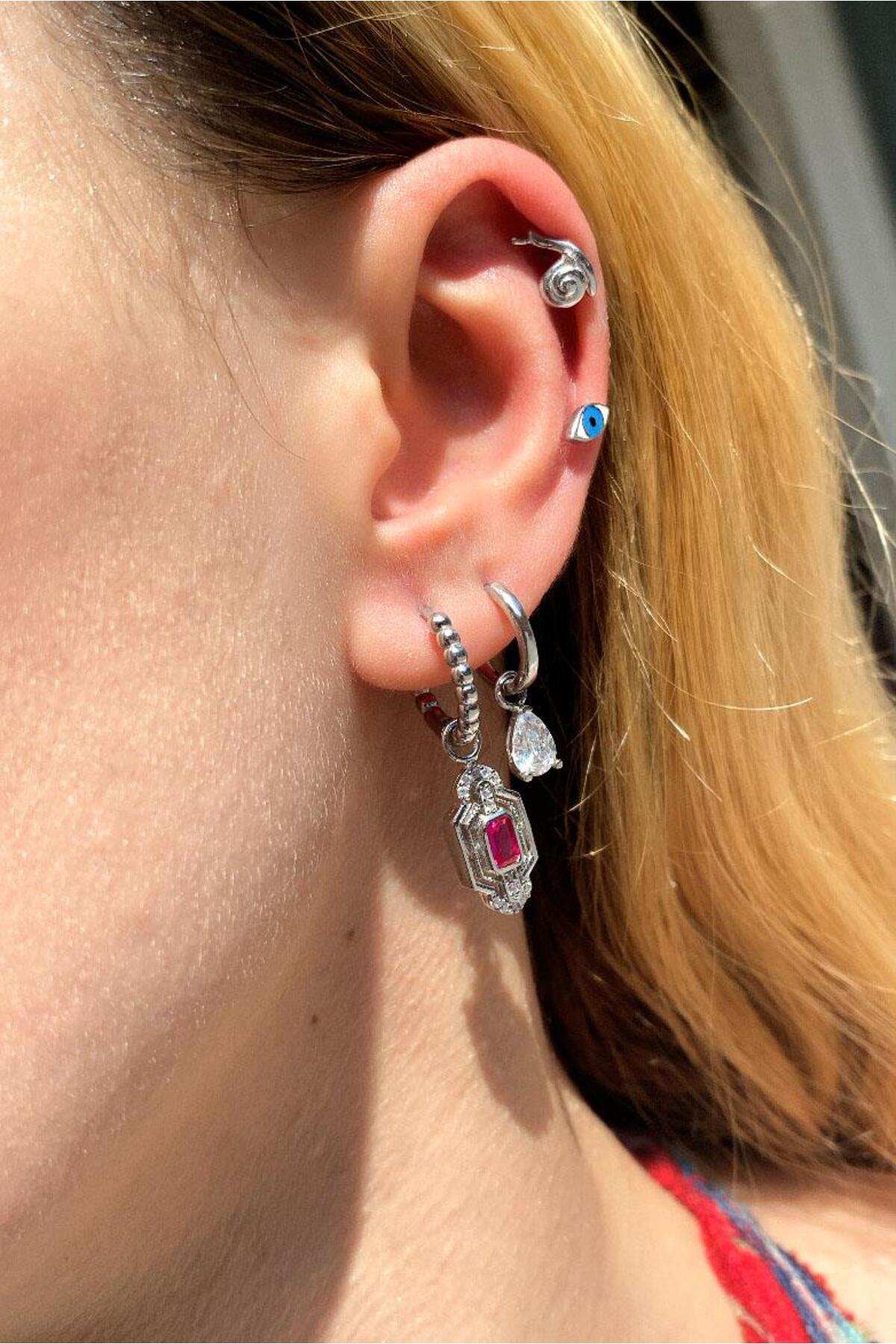 Salyangoz Piercing Küpe