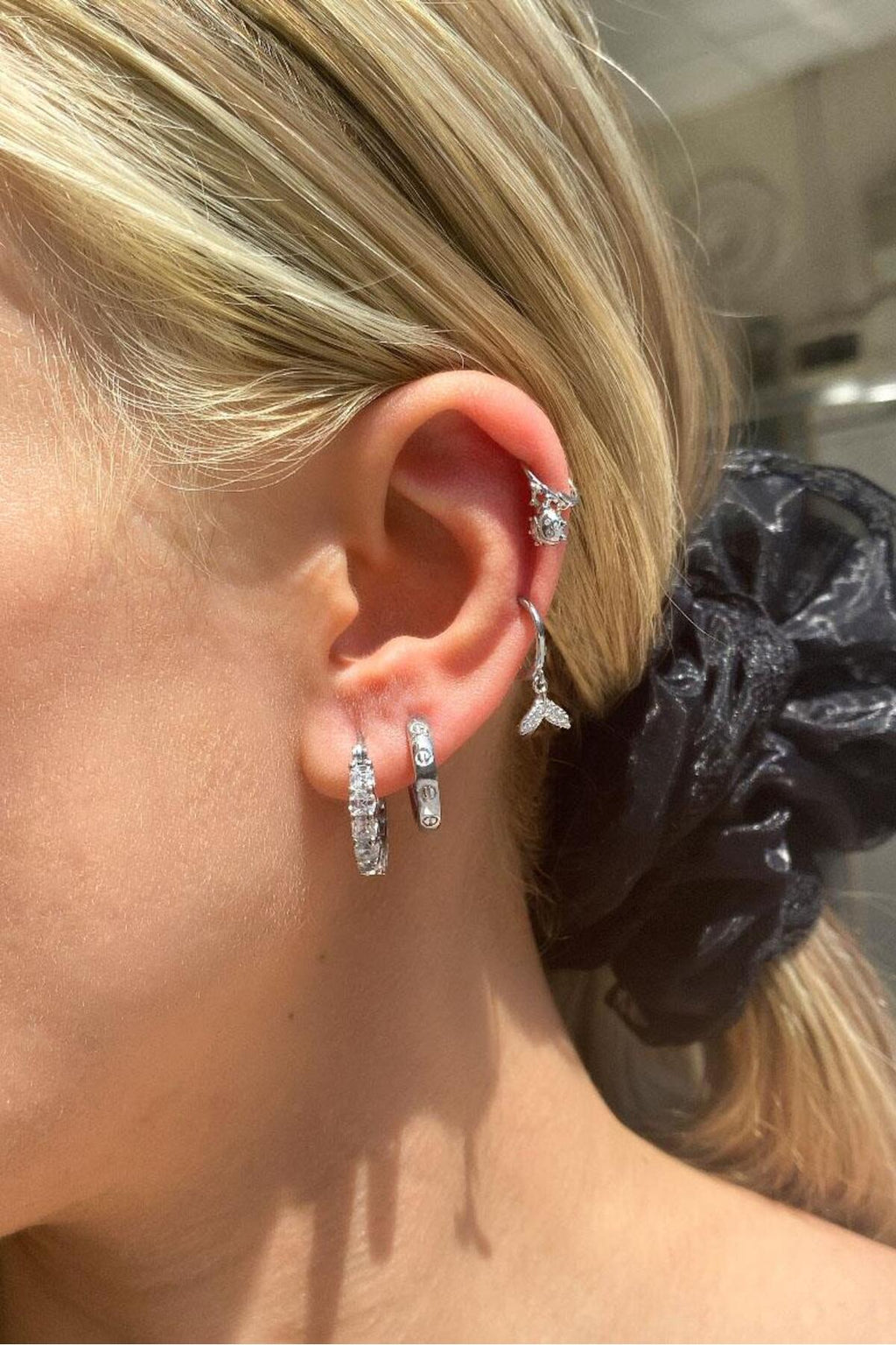 Balık Kuyruğu Halka Piercing Küpe