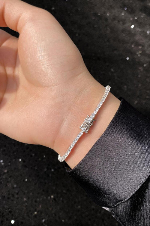 2mm A+ Kalite Zirkon Taşlı, Pırlanta Kilit Su Yolu Bileklik