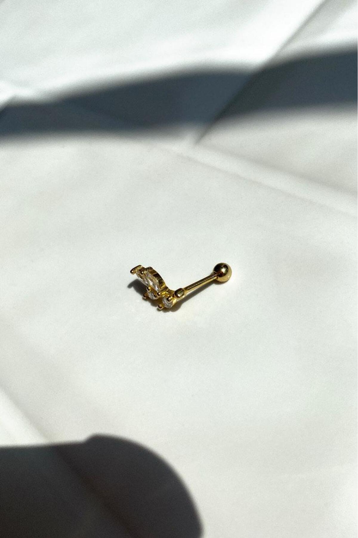 Yaprak Piercing Küpe