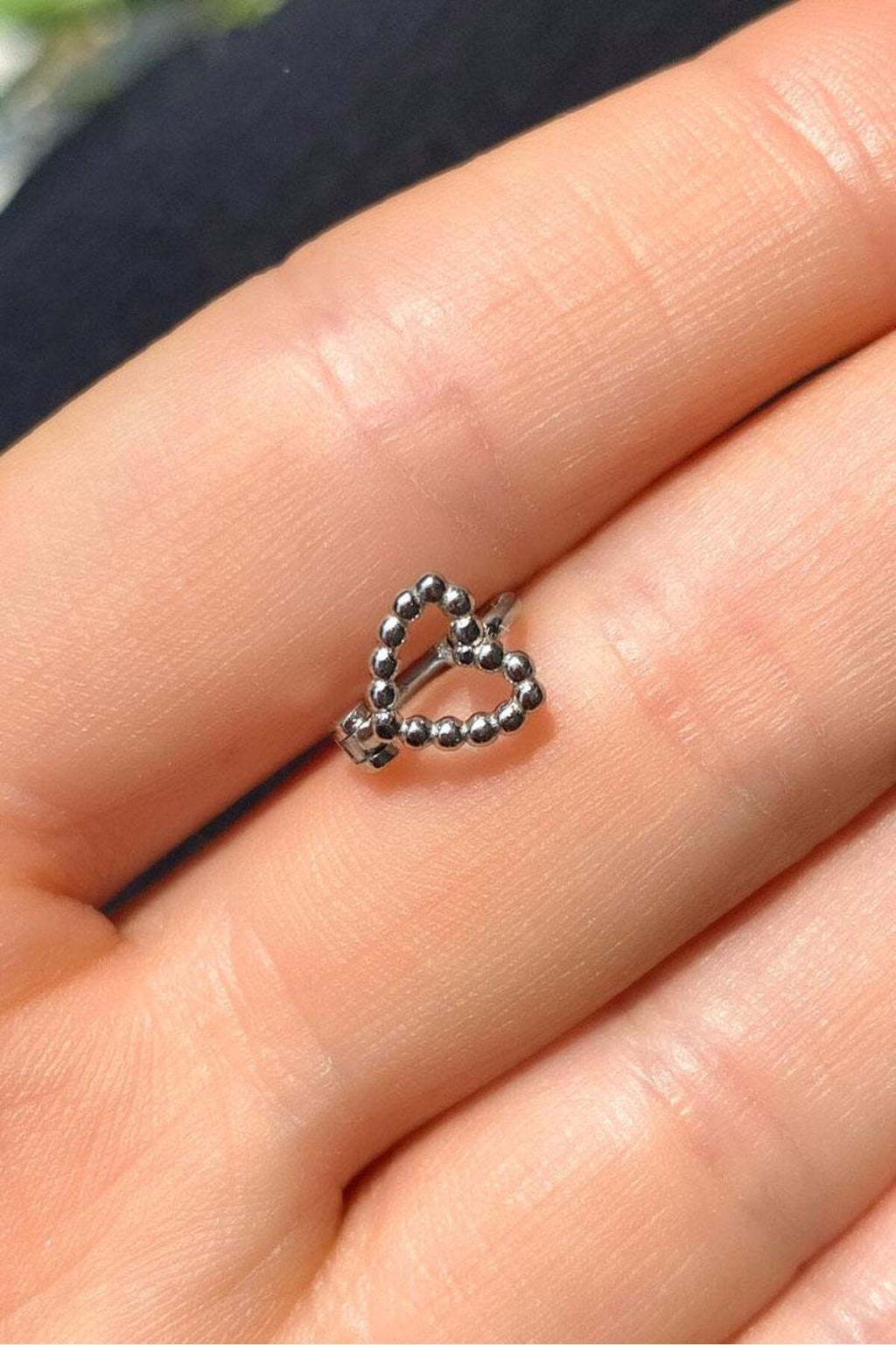 Kalp Halka Piercing Küpe