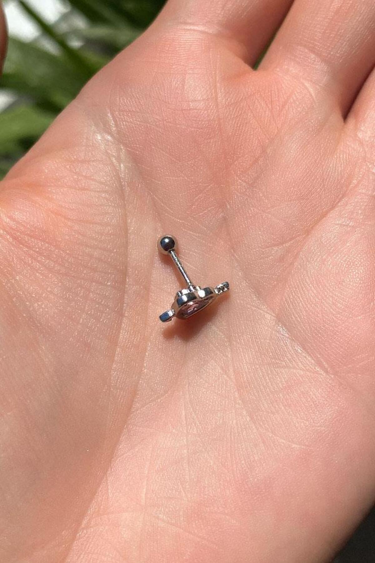 Kalp ve Ok Piercing Küpe