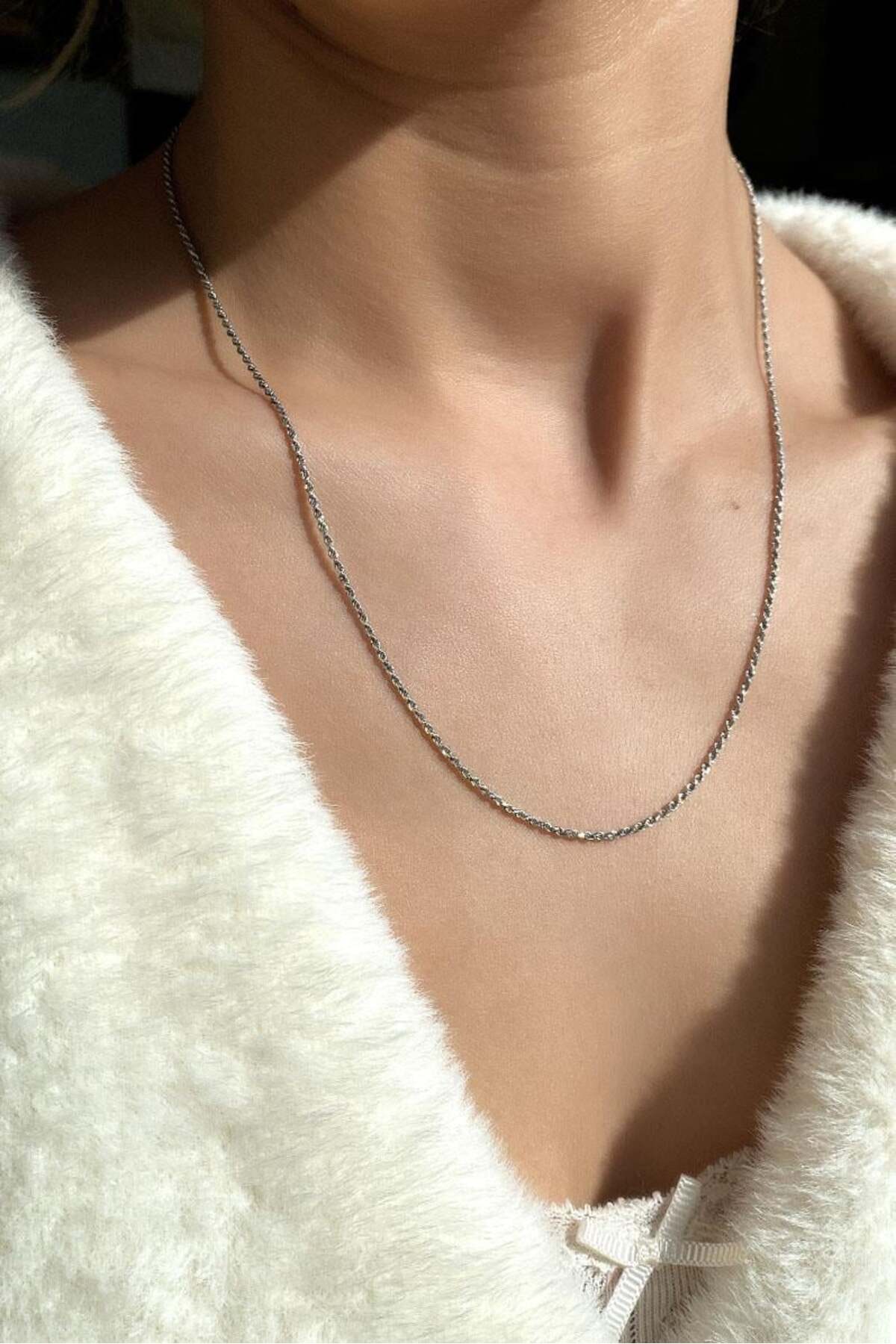 1 mm Burgu Zincir Kolye