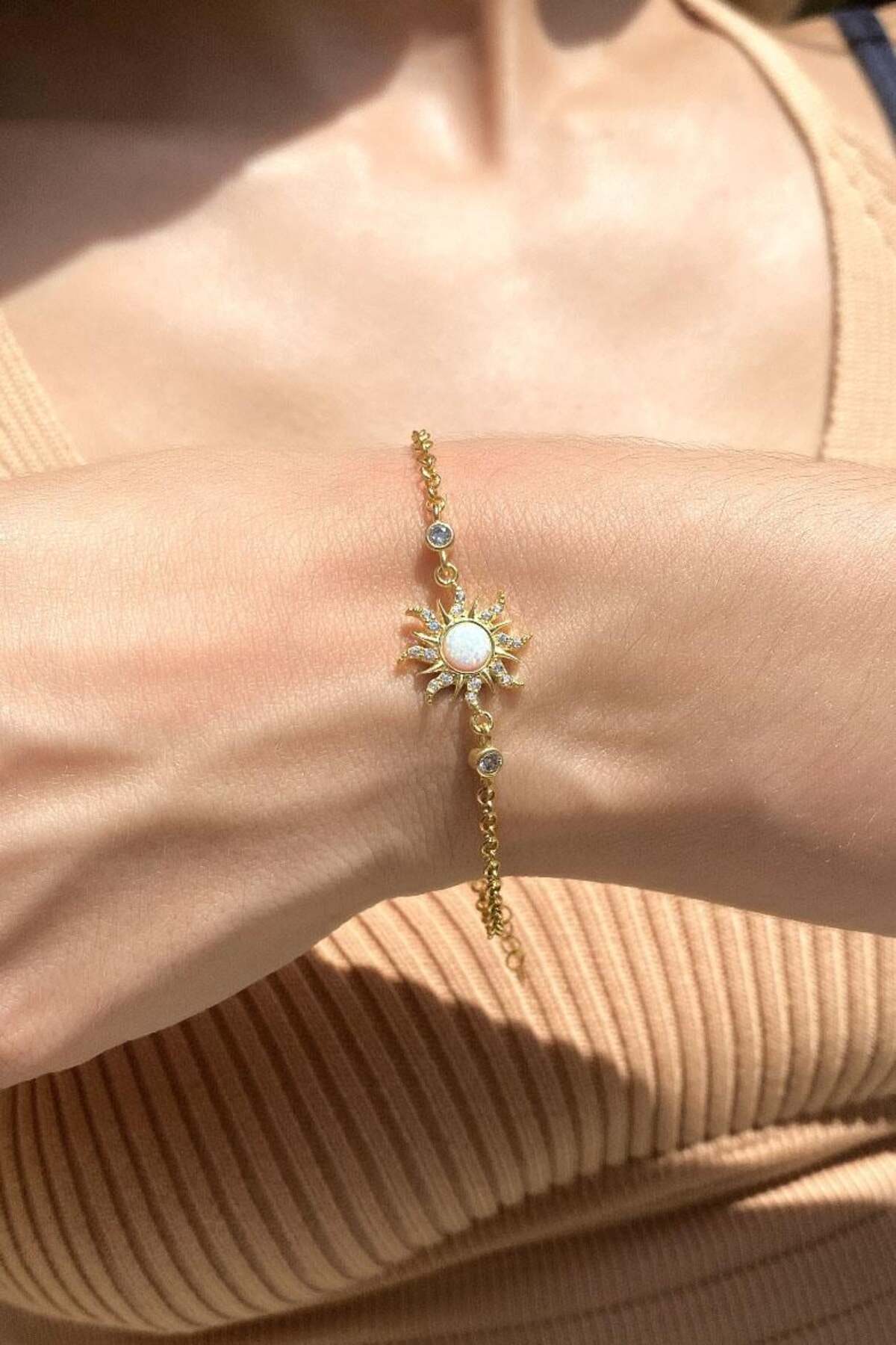 Opal Taşlı Güneş Bileklik