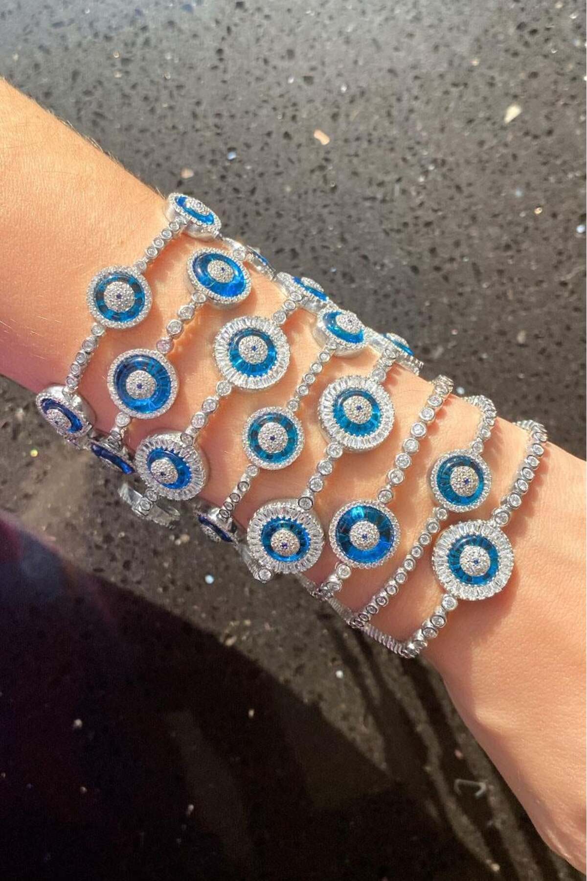 3lü Küçük Nazar Cam Göz Bileklik