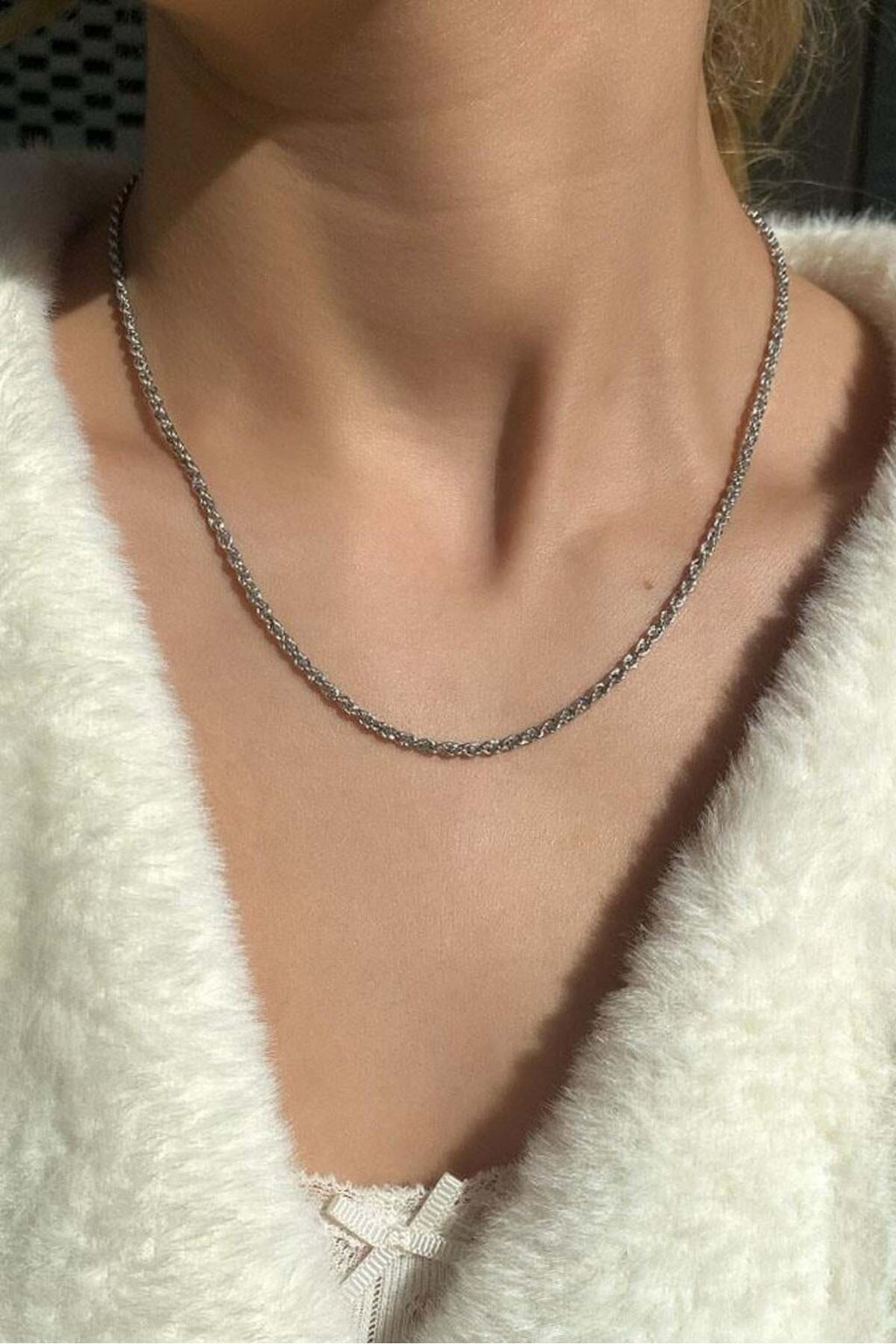3 mm Burgu Zincir Kolye