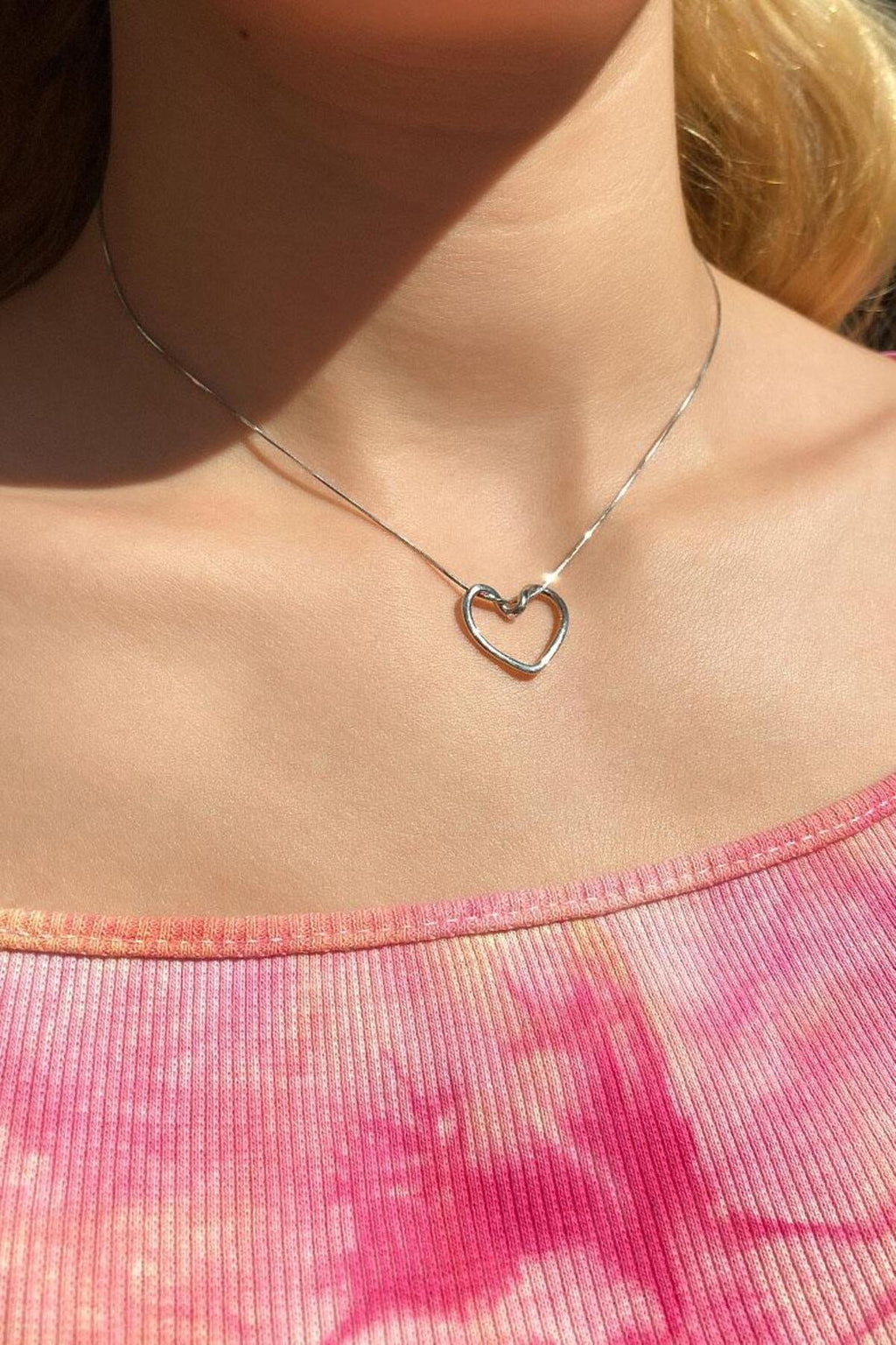 925 Ayar Gümüş, Silver, Kalp Choker Kolye, Sevgililer Günü
