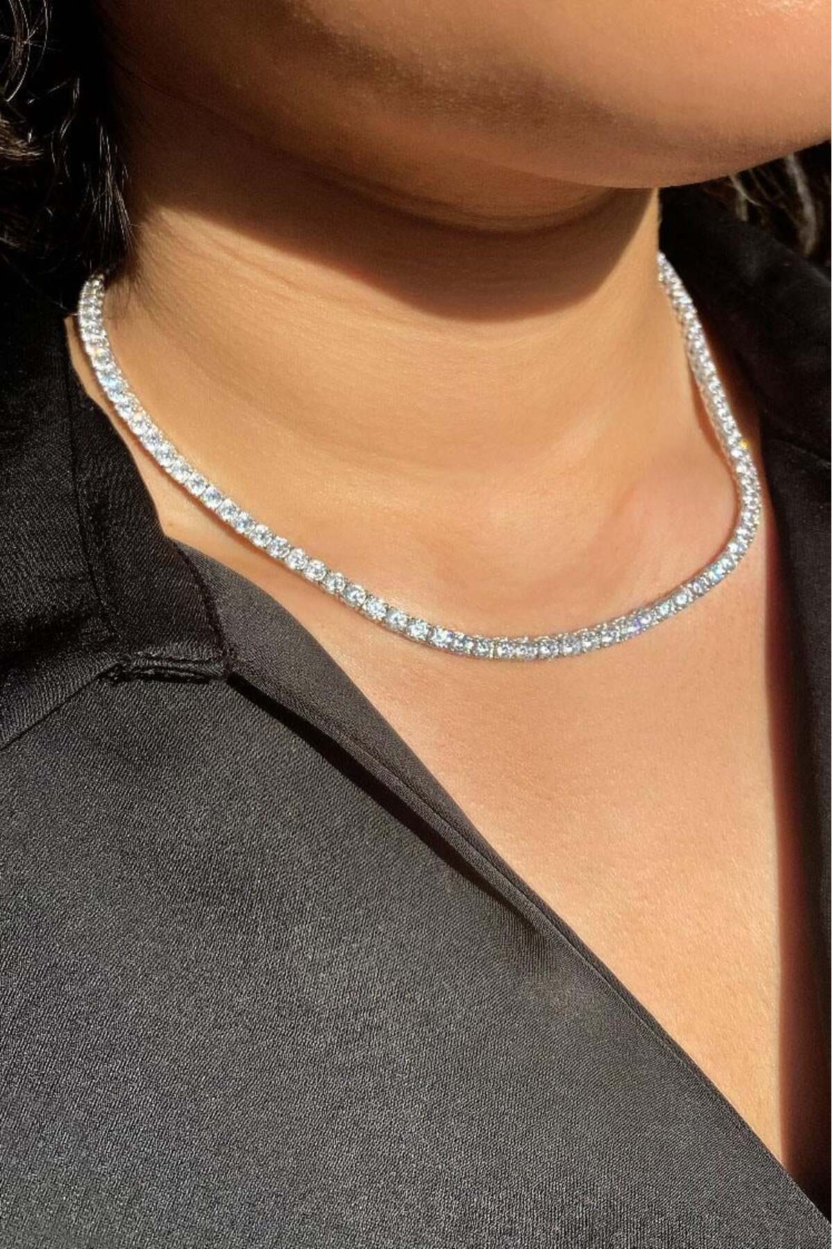 3,5mm +A Kalite Zirkon Taşlı, Pırlanta Kilit Su Yolu Kolye