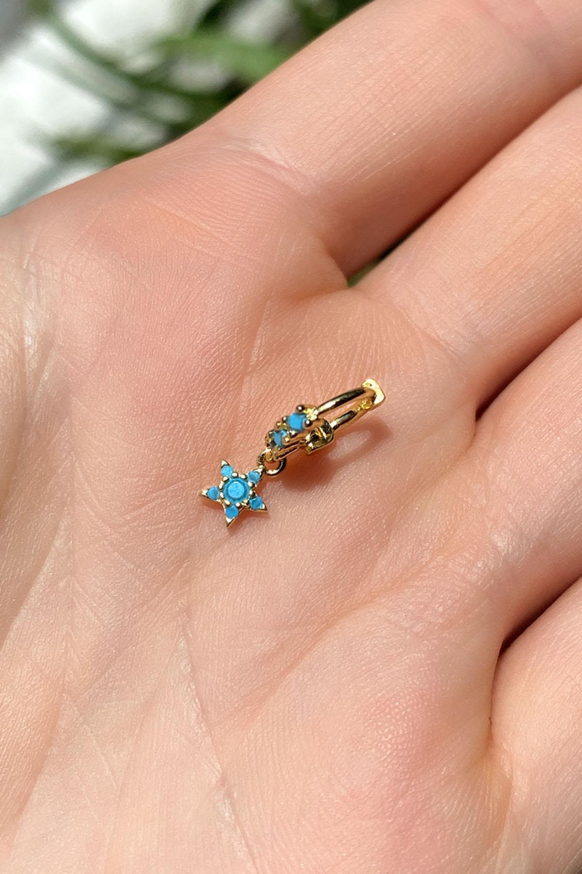 Yıldız Halka Piercing Küpe