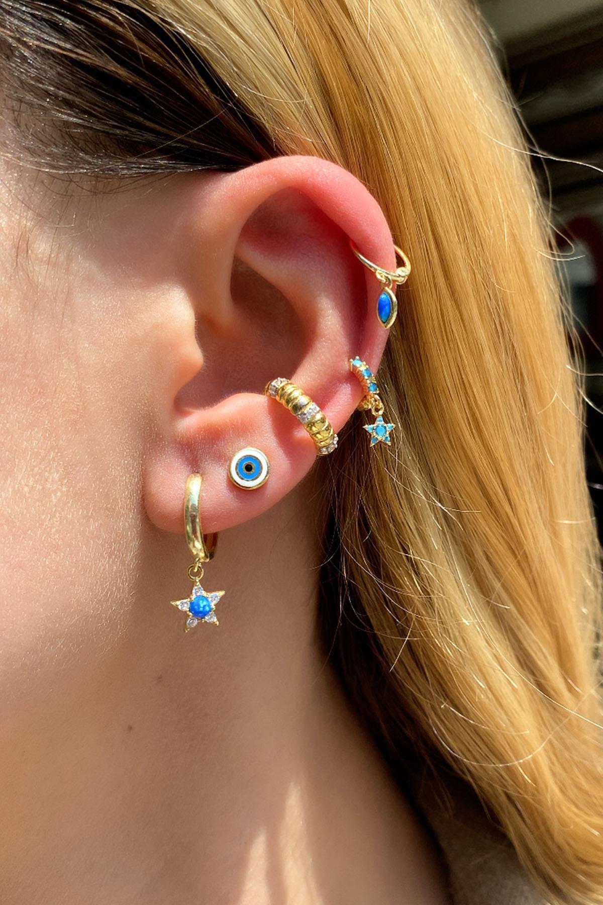 Yıldız Halka Piercing Küpe