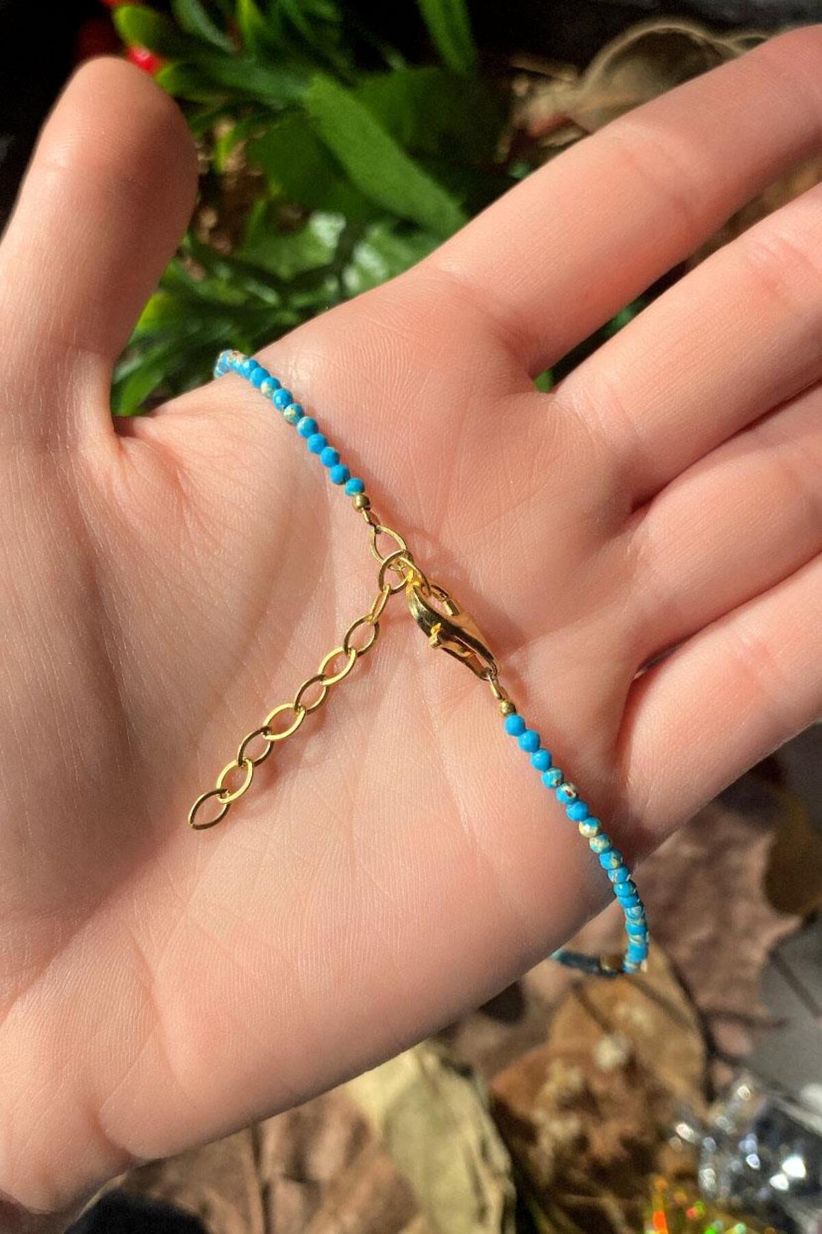925 Ayar Gümüş, Doğal Firuze Taşlı, Kolye Ucu; Doğal Taş ve Opal Taşlı Choker Kolye
