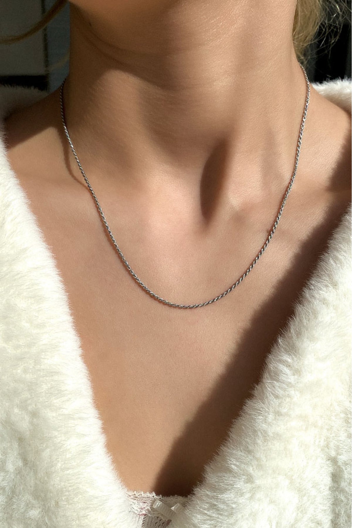 1 mm Burgu Zincir Kolye