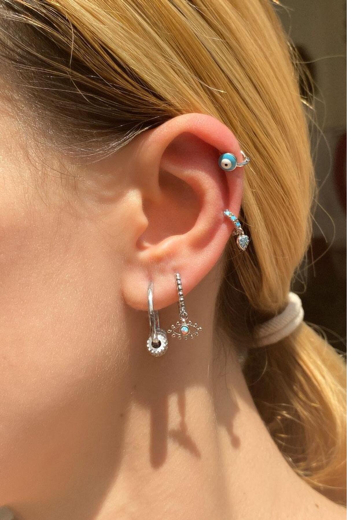 Kalpli Halka Piercing Küpe