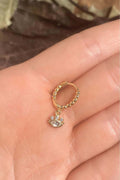 Opal Taşlı Göz Piercing Küpe