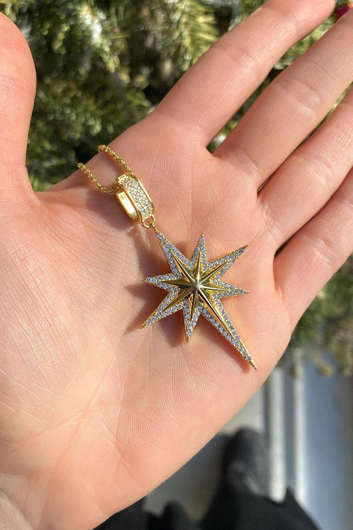 Kutup Yıldızı Top Zincirli Kolye