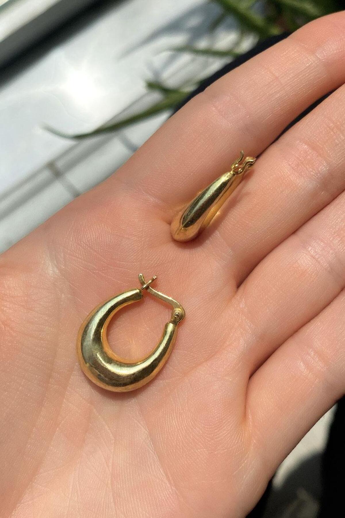 Oval Halka Küpe