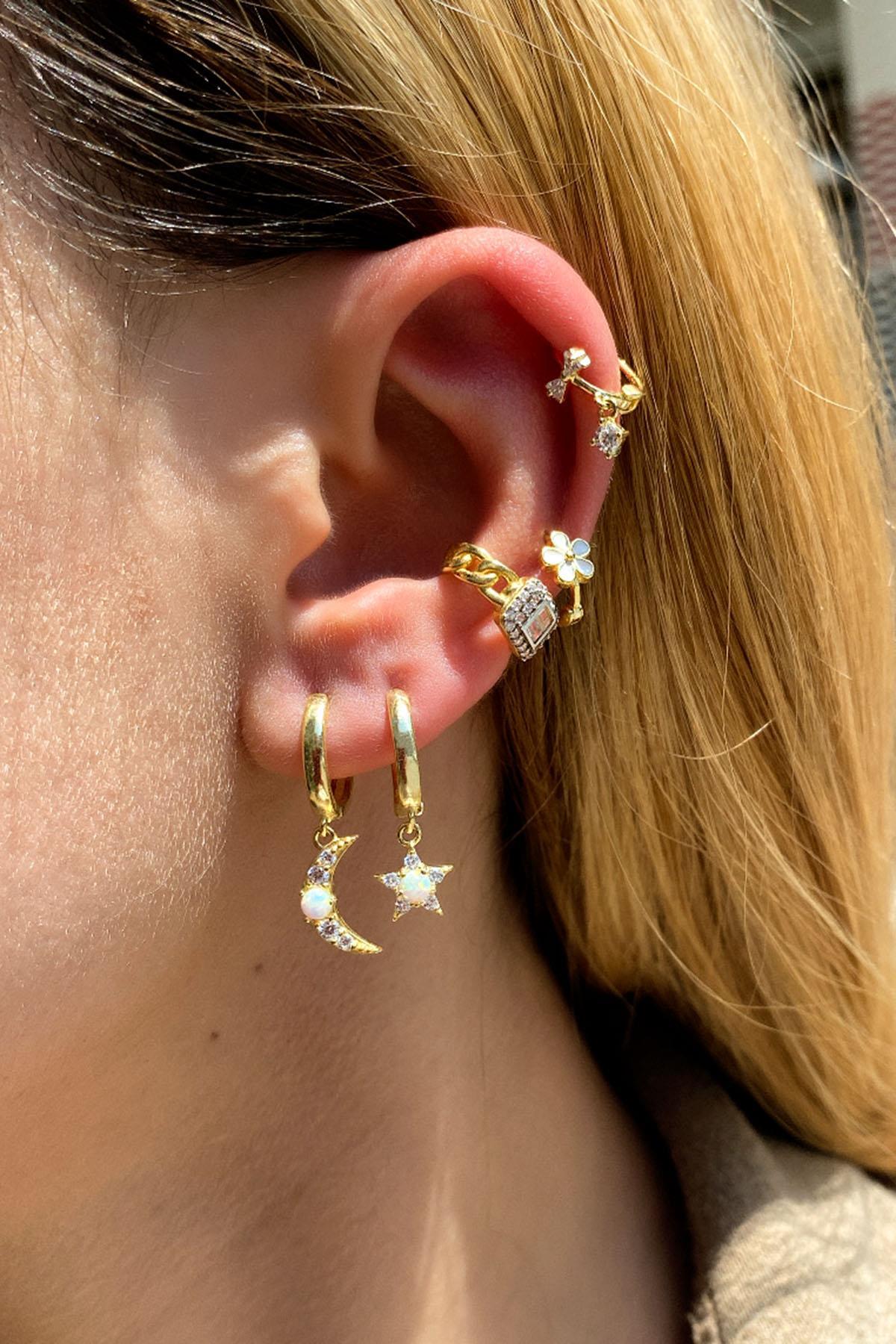 Fiyonk Tasarım Halka Piercing Küpe
