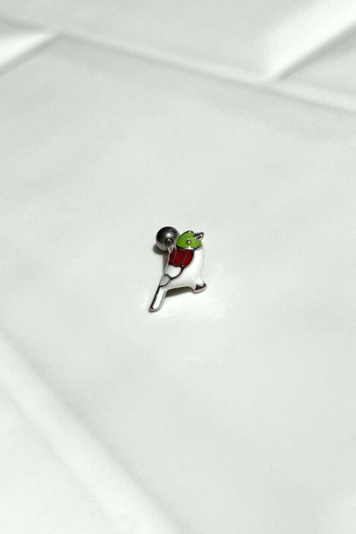 Mineli Kuş Piercing Küpe