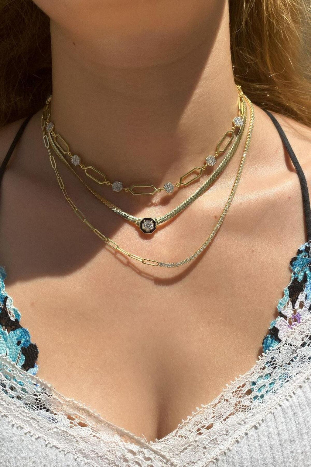Geometrik Tasarım Choker Kolye