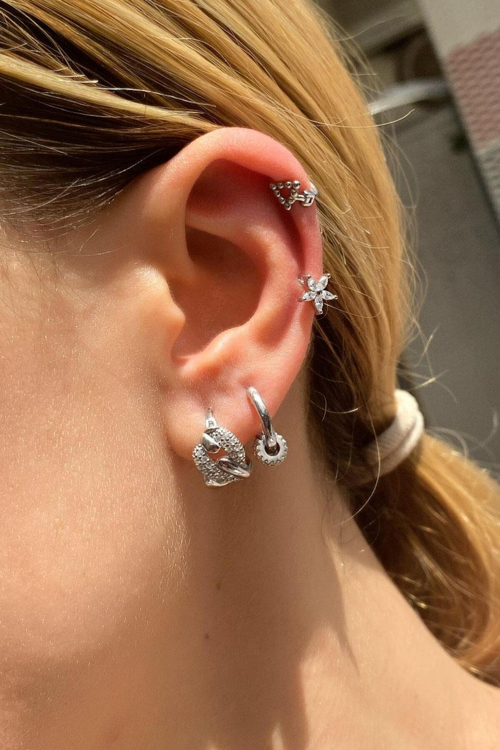 Üçgen Halka Piercing Küpe