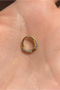 Taşlı Halka Piercing Küpe