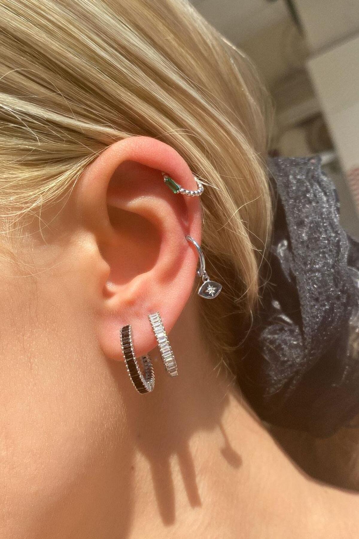Kutup Yıldızı Piercing Küpe