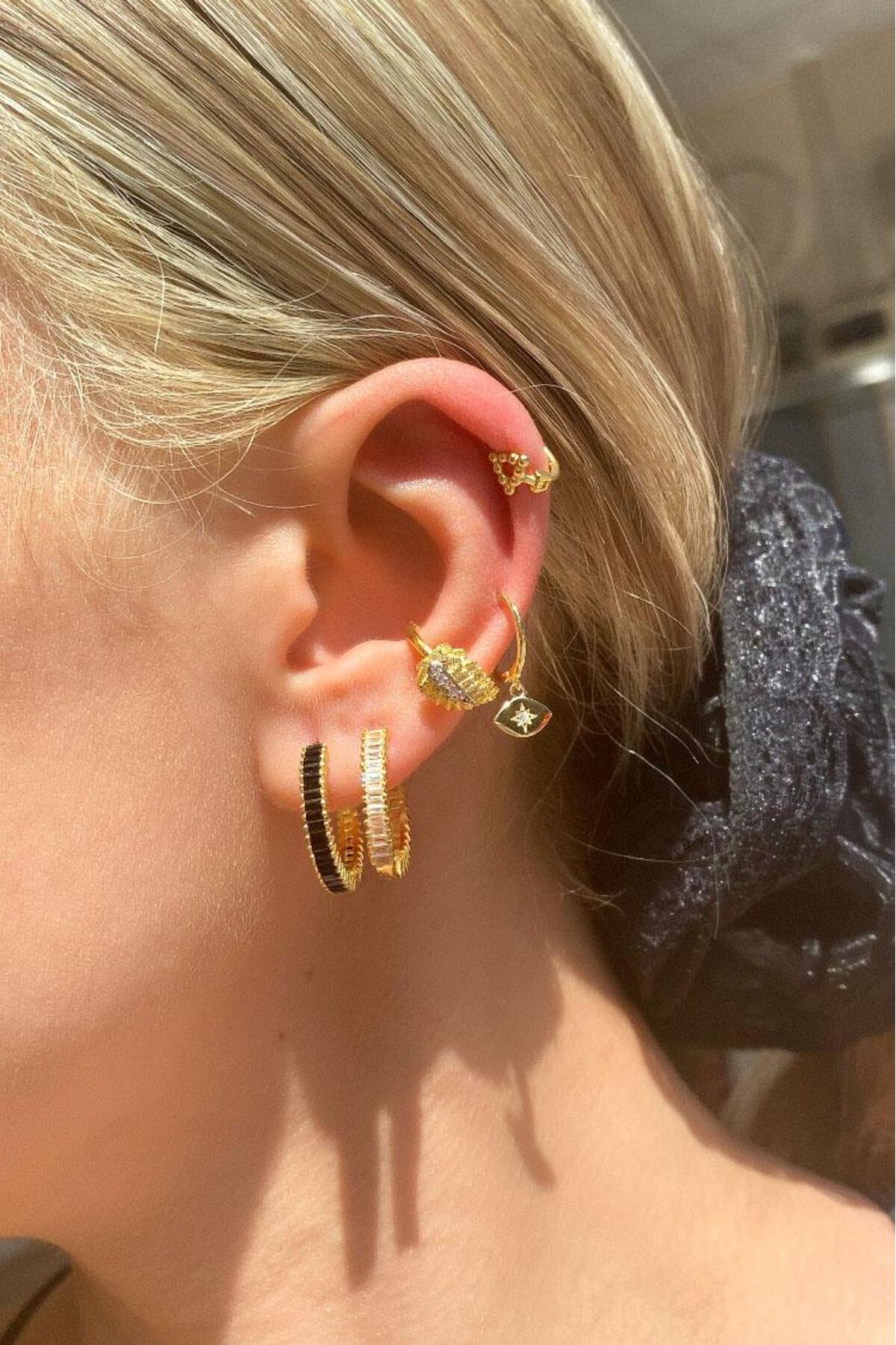 Kutup Yıldızı Piercing Küpe