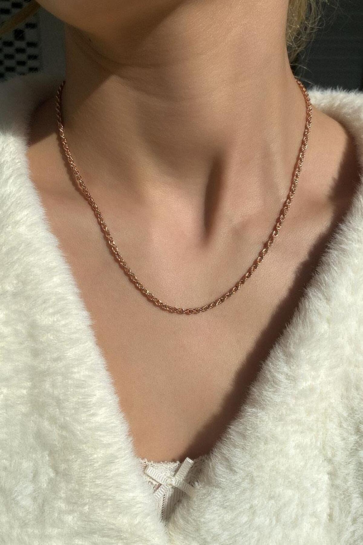 3 mm Burgu Zincir Kolye