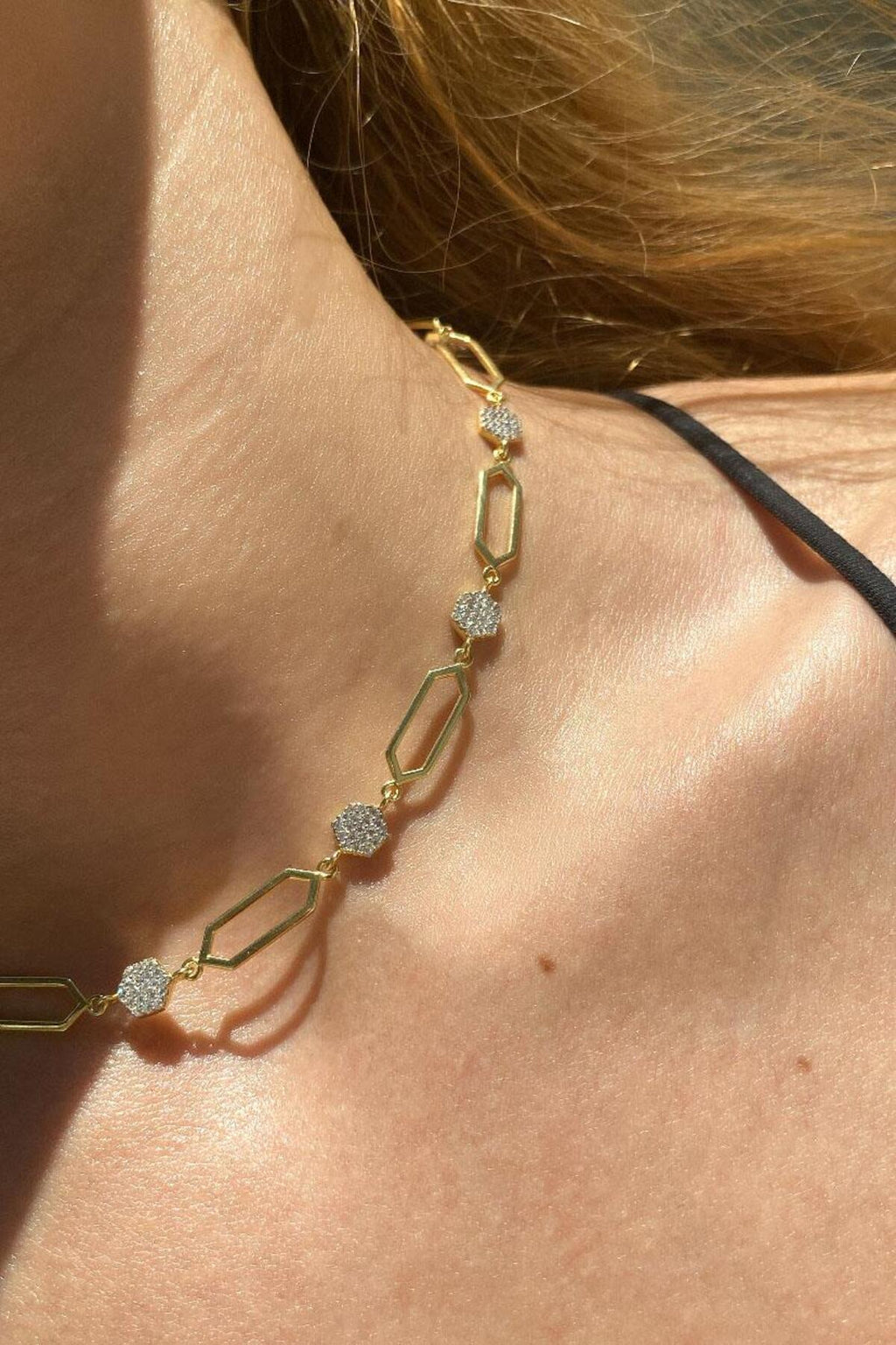 Geometrik Tasarım Choker Kolye
