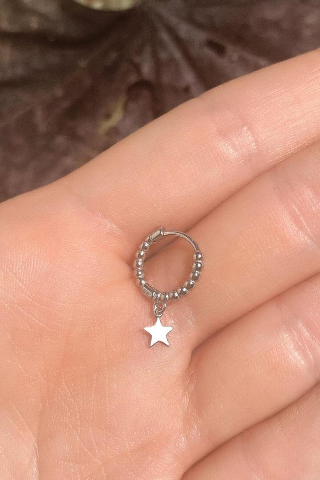 Yıldız Halka Piercing Küpe