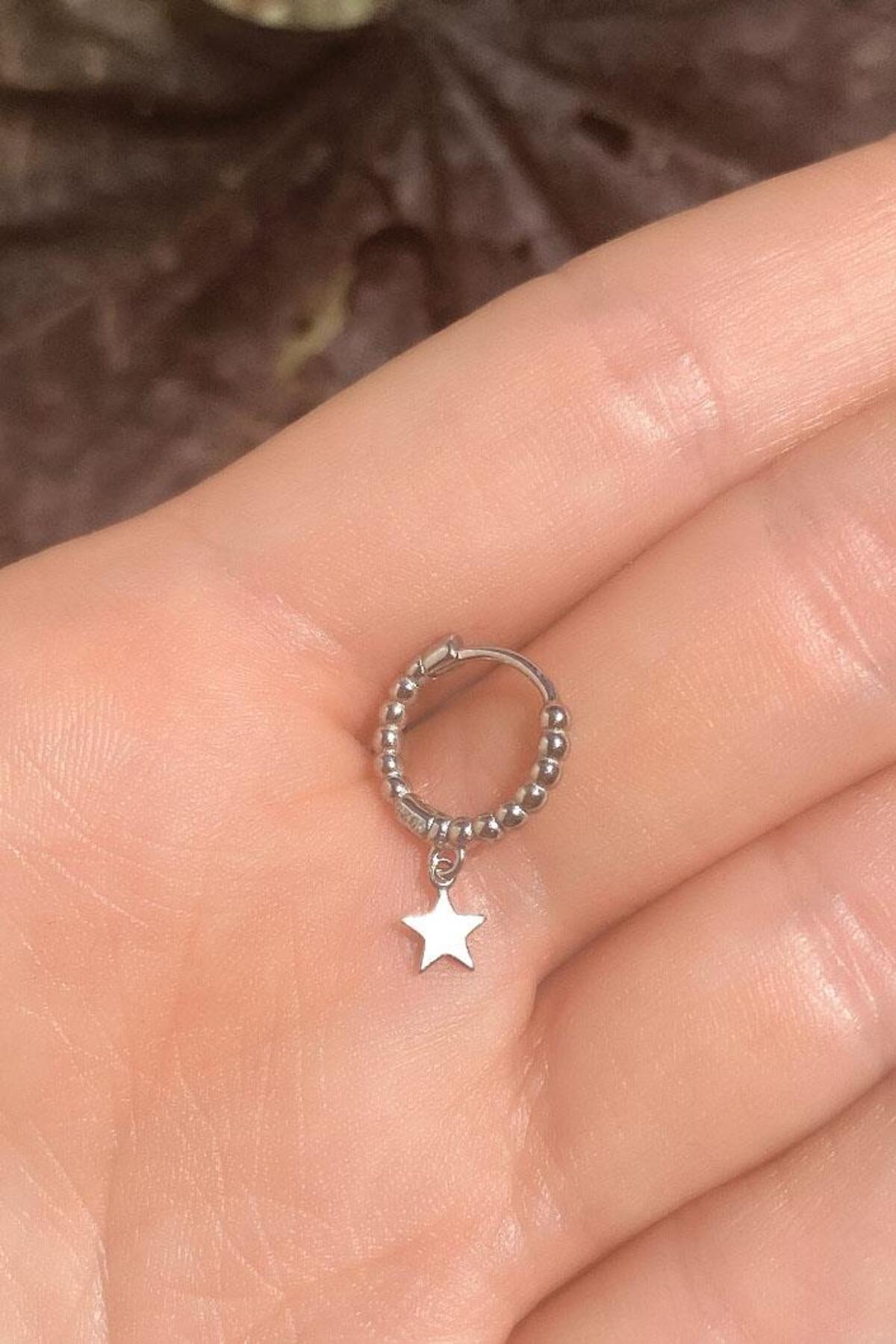 Yıldız Halka Piercing Küpe