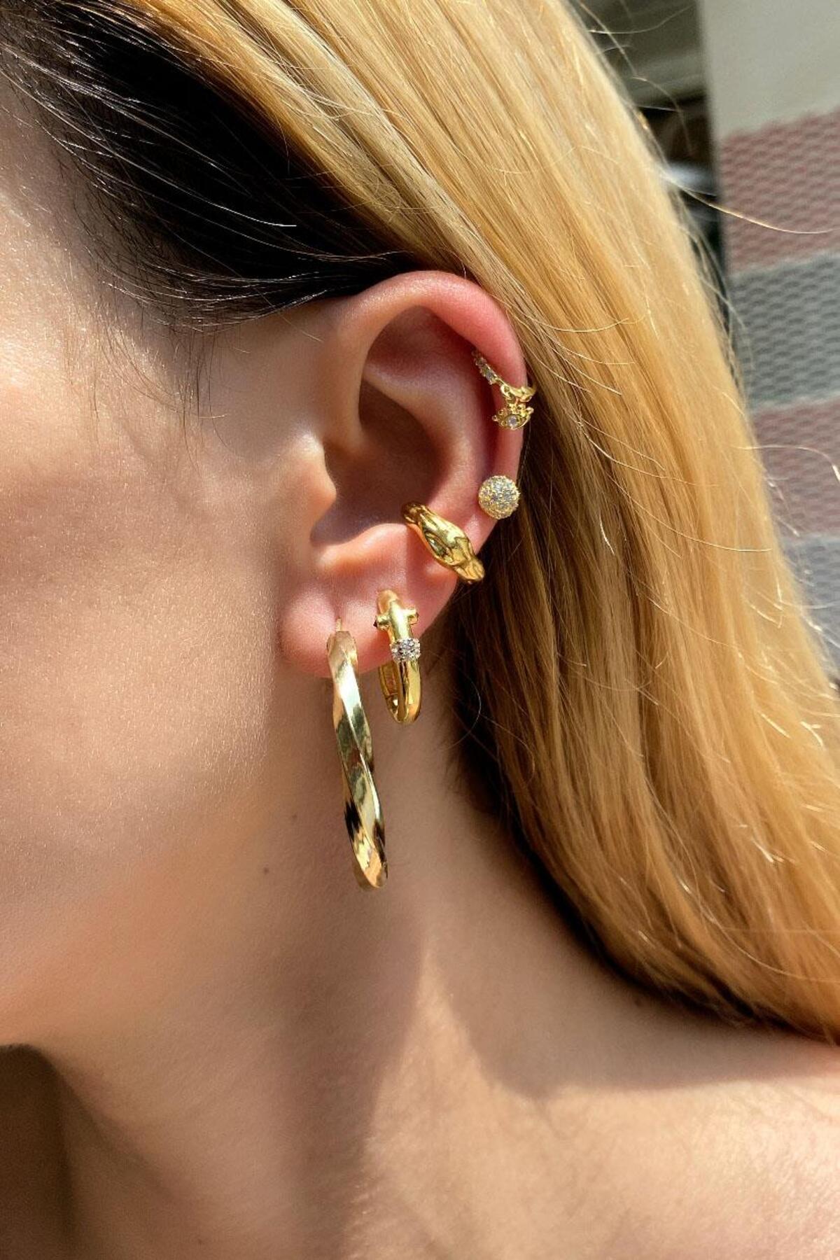 Yuvarlak Tasarım Halka Piercing Küpe