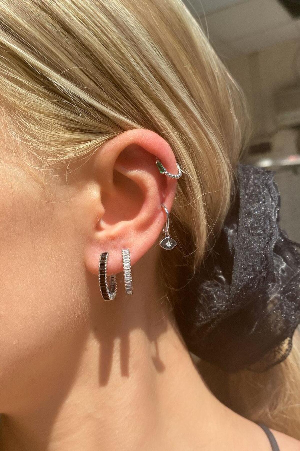 Kutup Yıldızı Piercing Küpe