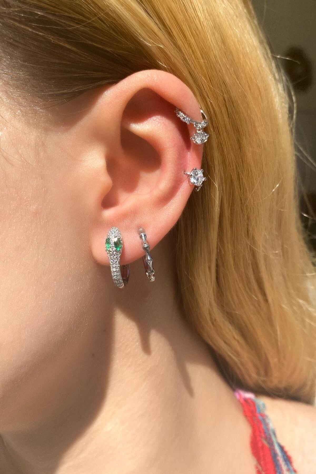 Sallantılı Göz Halka Piercing Küpe