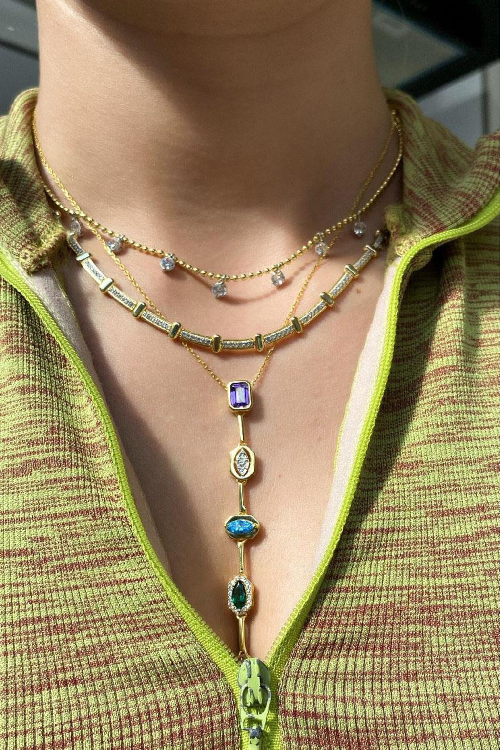 Taşlı Choker Kolye