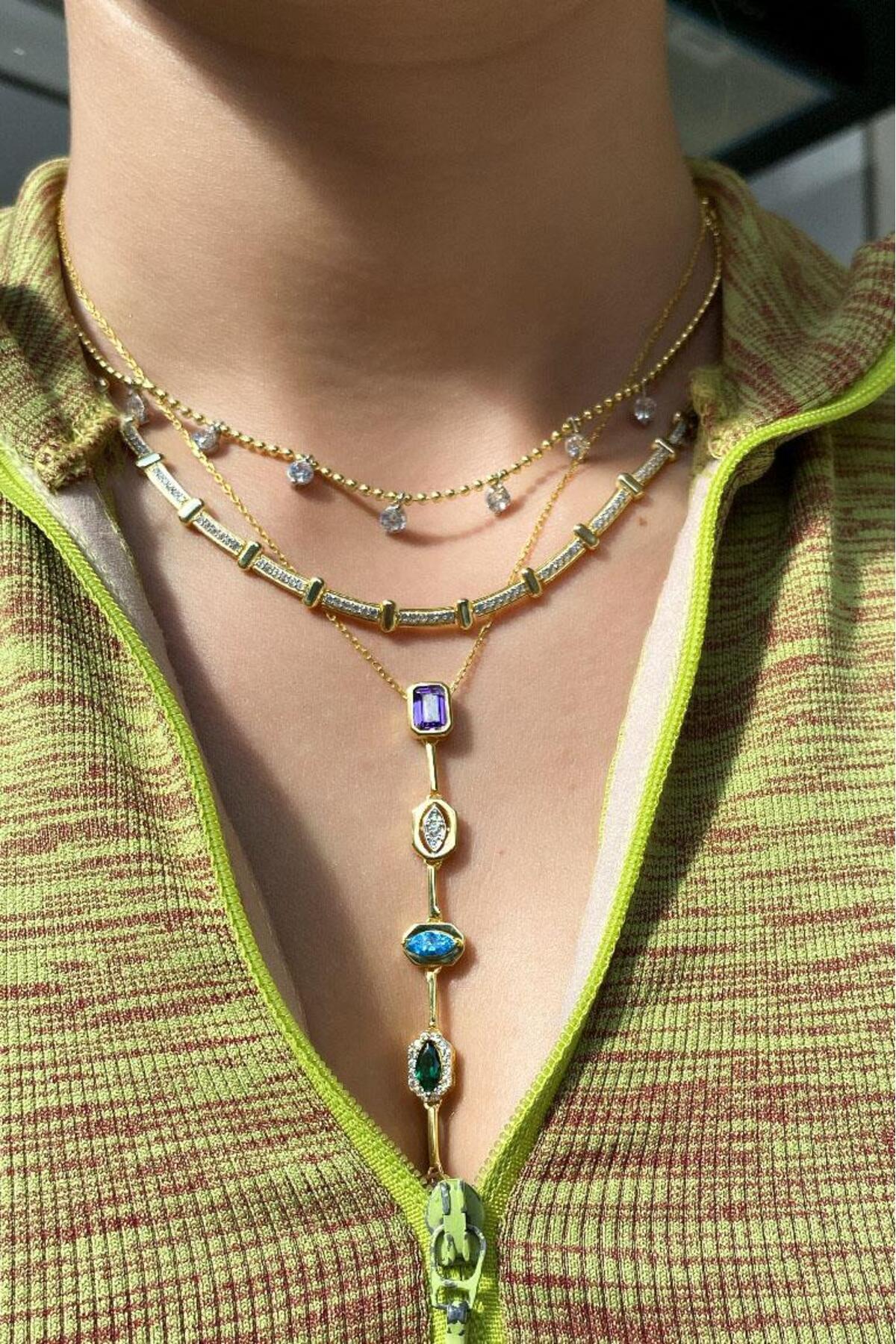 Taşlı Choker Kolye