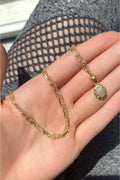 Yarı Zincir, Yarı Dumanlı Quartz Doğal Taşlı Kolye