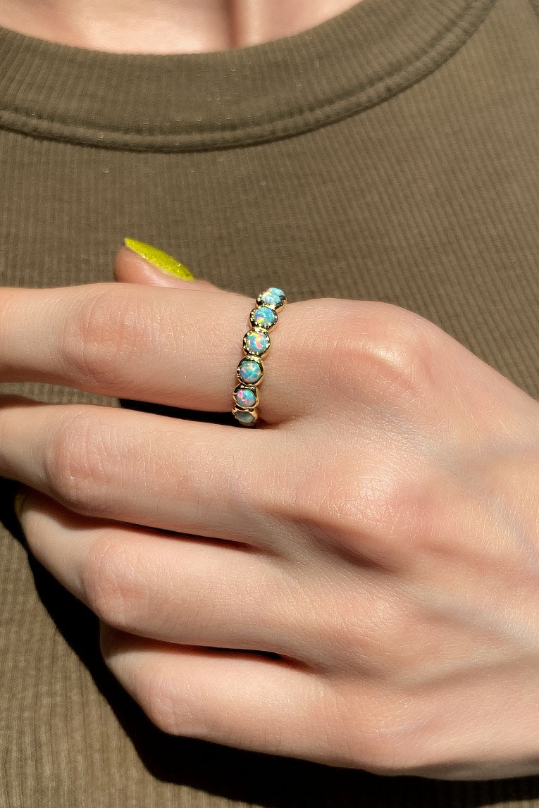 Opal Taşlı Tam Tur Yüzük, Numaralı