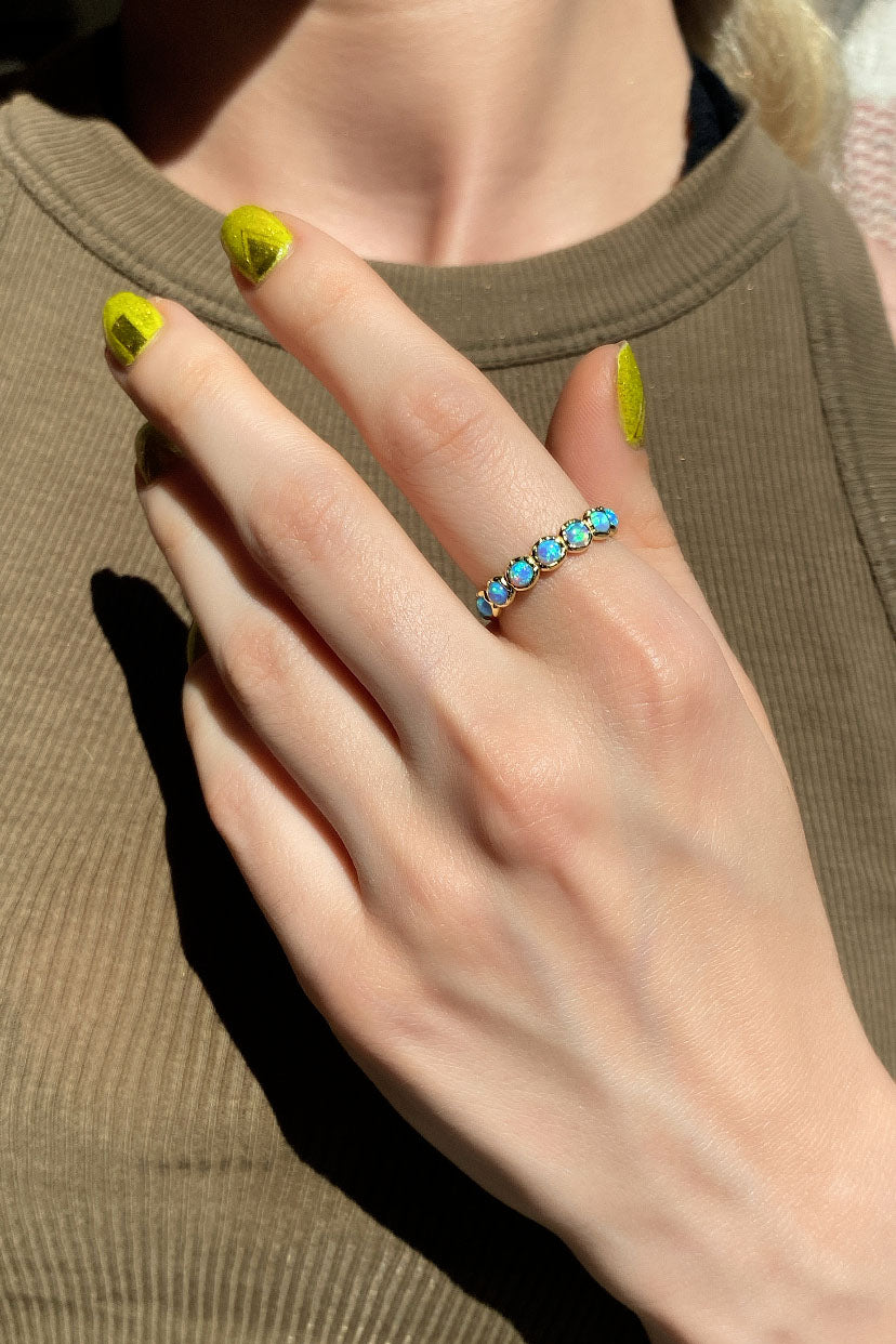 Opal Taşlı Tam Tur Yüzük, Numaralı