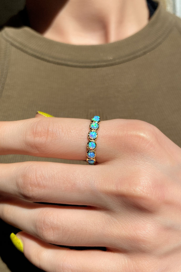 Opal Taşlı Tam Tur Yüzük, Numaralı