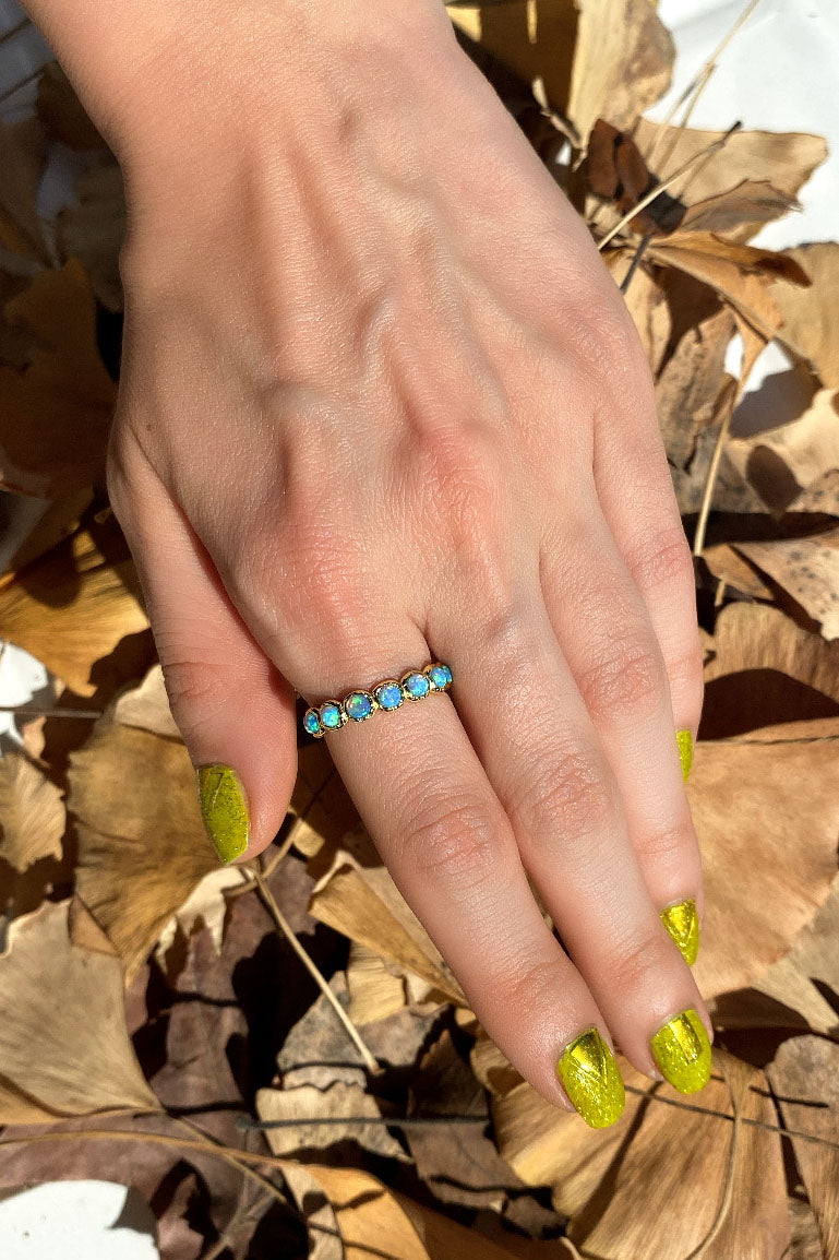 Opal Taşlı Tam Tur Yüzük, Numaralı