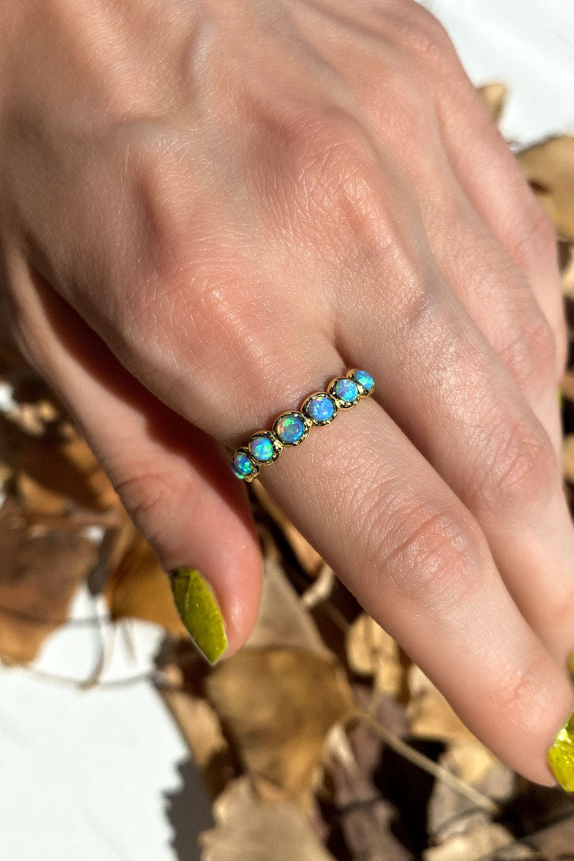 Opal Taşlı Tam Tur Yüzük, Numaralı